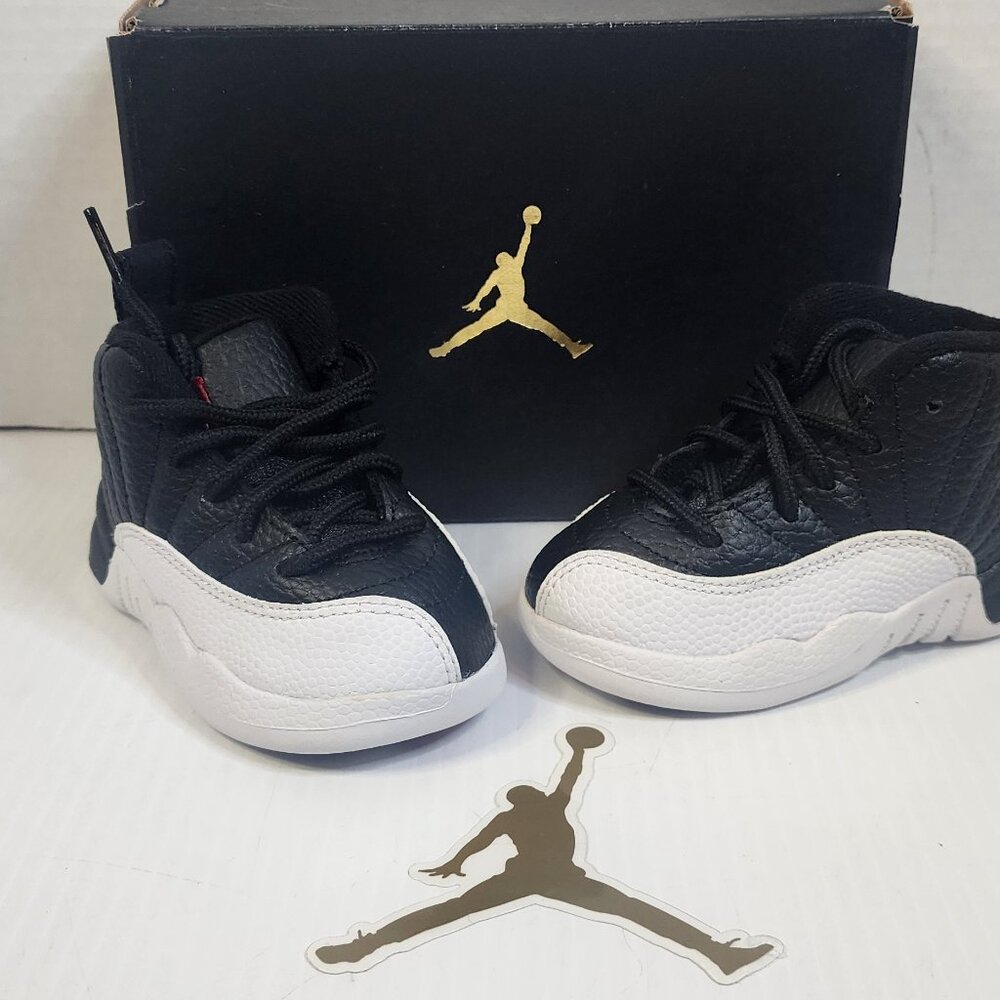 Baby Jordan 12 Retro Black Varsity Red White 5C